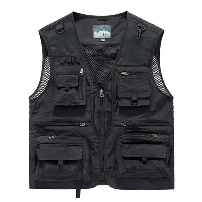 Men’s Summer Tactical Vest: 14-Pocket, Mesh, Ideal for Hiking, Fishing, Photography & Work eprolo
