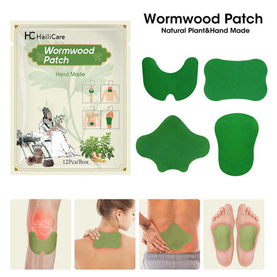 12pieces/Bag Foot Neck Knee Waist Massage Stickers Wormwood Natural Plant Self-heating Relief Joint Ache Pain Cinnamon Ginger eprolo