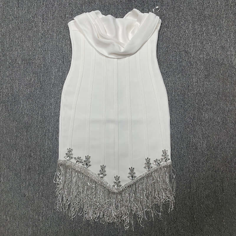 Tassel Tube Top Pile Collar Temperament Bandage Women's Clothing Dress eprolo