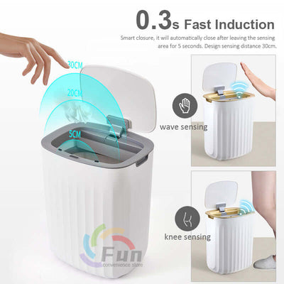 Smart Trash Can With Lid For Bedroom And Living Room Kitchen Storage Box Trash Can Induction Small Car Box Automatic Smart Dustbin Smart Trash Bin eprolo