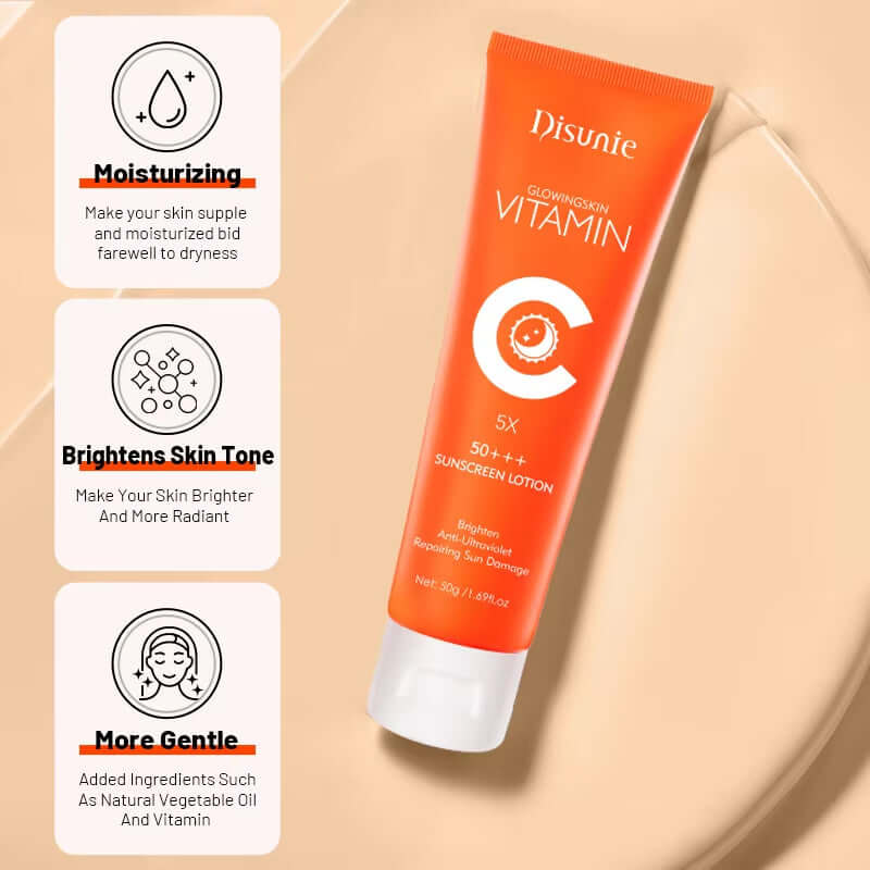 Brightening Korean skincare sunblock moisturizer for dark skin tones