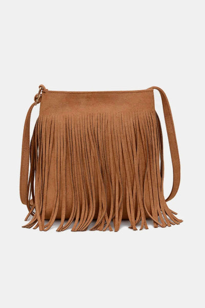 Suede Fringe Shoulder Bag eprolo