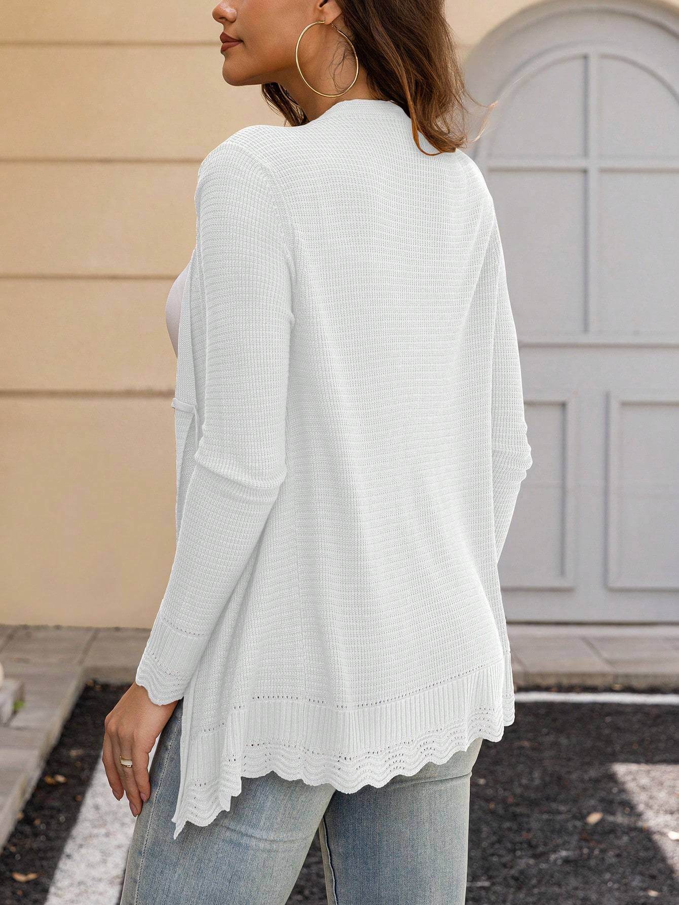 Women's Cardigans Open Front Long Sleeve Lace Up Lightweight Cardigan Sweaters For Women eprolo