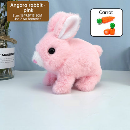 2025 Upgraded Interactive Bunny Toy. Hops, walks, talks, shakes ears. Plush Gift for Kids (Grey). eprolo