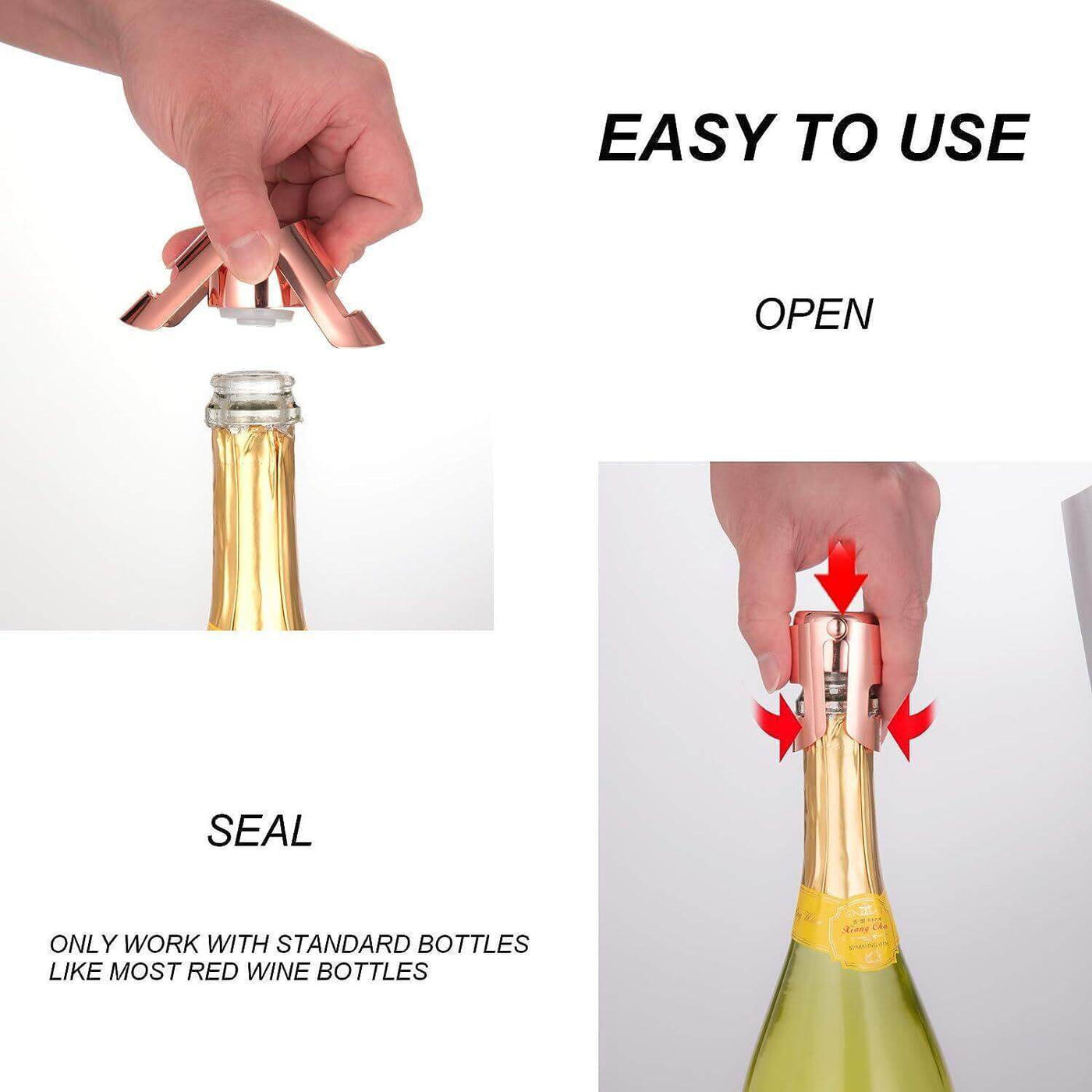 Stainless Steel Sealed Fresh-keeping Wine Stopper eprolo