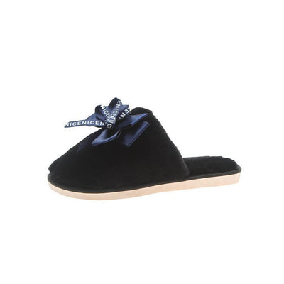 Bowknot Plush Indoor And Outdoor Cotton Slippers eprolo