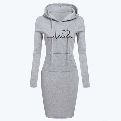 Autumn Winter Women Hoodies Sweatshirts Long-sleeved Dress eprolo