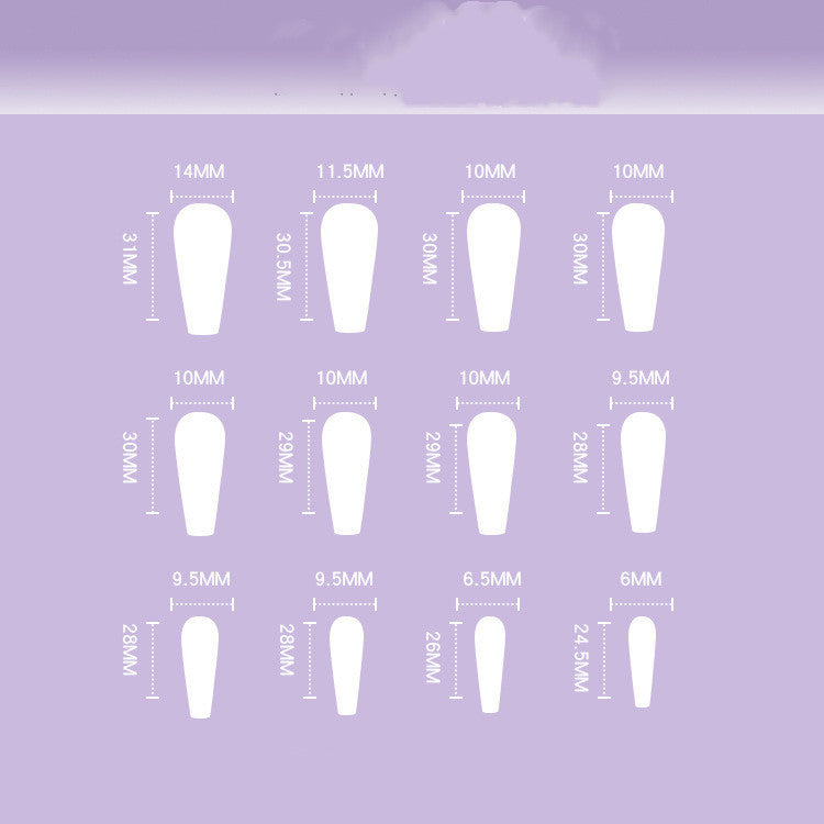 Gray Blue Cotton Cloud Wearing Nail Finished Soft Nail Fake Nail  Patch  Removable eprolo