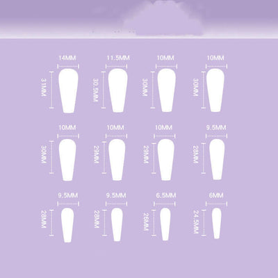 Gray Blue Cotton Cloud Wearing Nail Finished Soft Nail Fake Nail  Patch  Removable eprolo