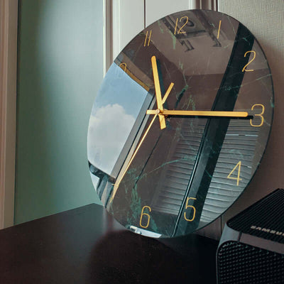 Luxury Silent Wall Clock Living Room Glass Clocks Wall eprolo