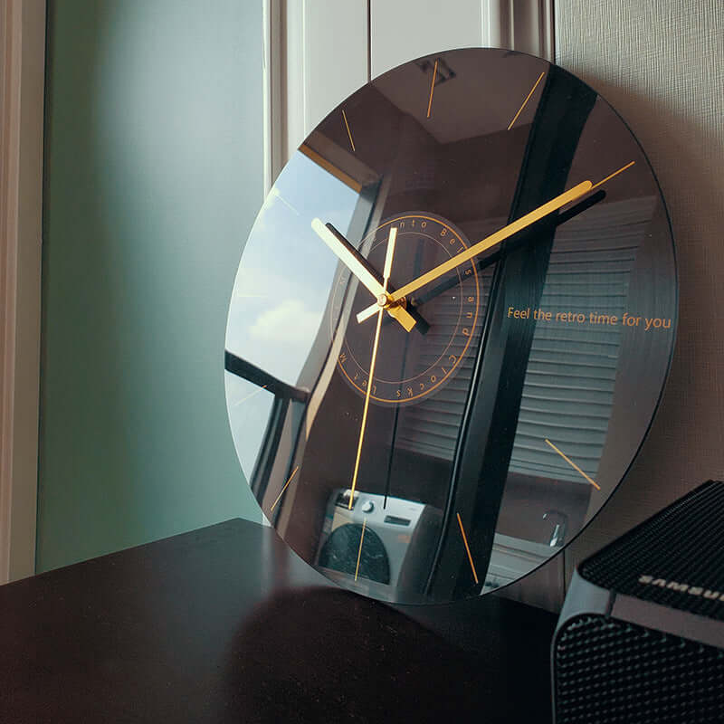 Luxury Silent Wall Clock Living Room Glass Clocks Wall eprolo