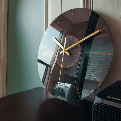 Luxury Silent Wall Clock Living Room Glass Clocks Wall eprolo