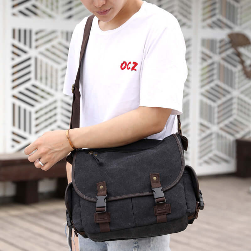 Men's Canvas Shoulder Bags Casual Men's Bags Messenger Bags Multifunctional Bags Astrazona