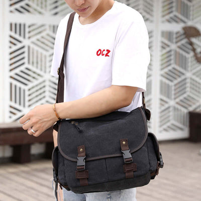 Men's Canvas Shoulder Bags Casual Men's Bags Messenger Bags Multifunctional Bags Astrazona