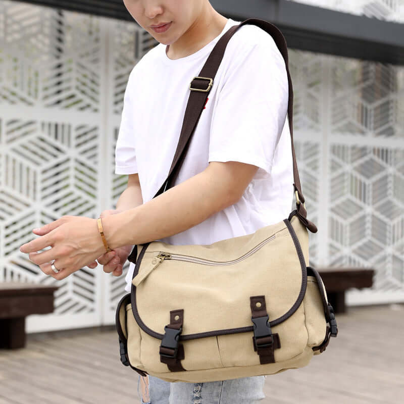 Men's Canvas Shoulder Bags Casual Men's Bags Messenger Bags Multifunctional Bags Astrazona