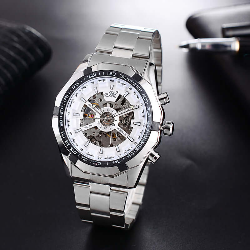 Mens Watch Mens Mechanical Watch Steel Band Fashion Watch High-end Hollow Mechanical Watch eprolo