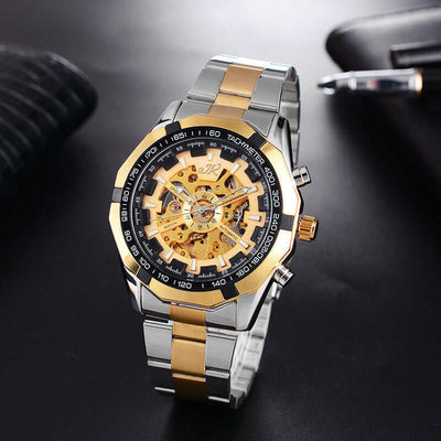 Mens Watch Mens Mechanical Watch Steel Band Fashion Watch High-end Hollow Mechanical Watch eprolo
