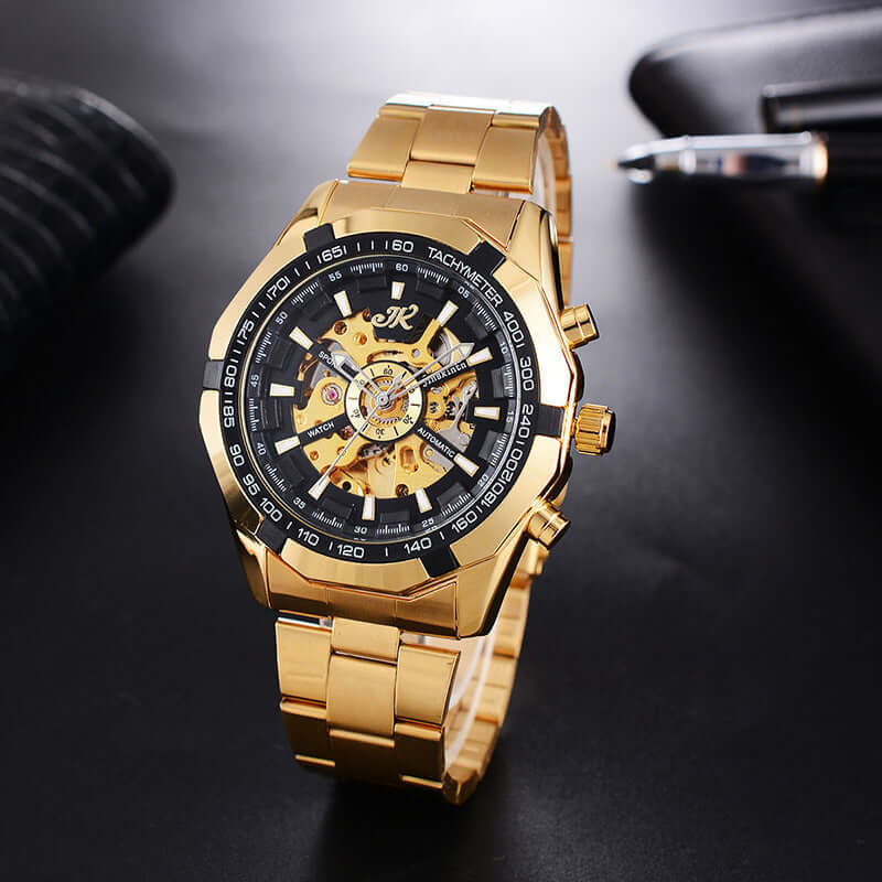 Mens Watch Mens Mechanical Watch Steel Band Fashion Watch High-end Hollow Mechanical Watch eprolo