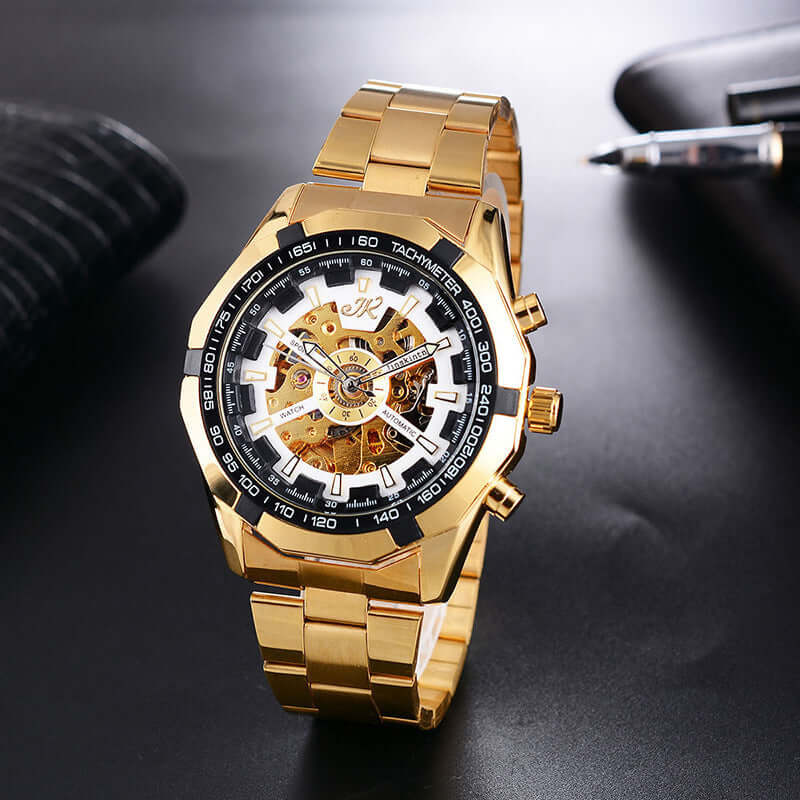 Mens Watch Mens Mechanical Watch Steel Band Fashion Watch High-end Hollow Mechanical Watch eprolo