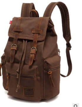 Men's And Women's Canvas Backpack 15.6 Inches Large Capacity Astrazona