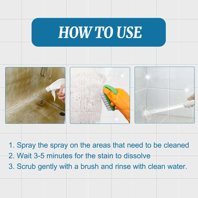 Tile Cleaner, Bathroom Tile Floor Marble Bright Strong Dirt Remover eprolo