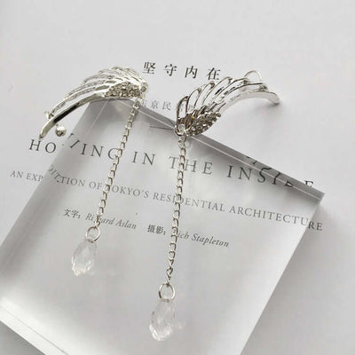 Opal Leaf EarNail Earring Petal Set Diamond Korean Version Ear Bone Ear Clip eprolo