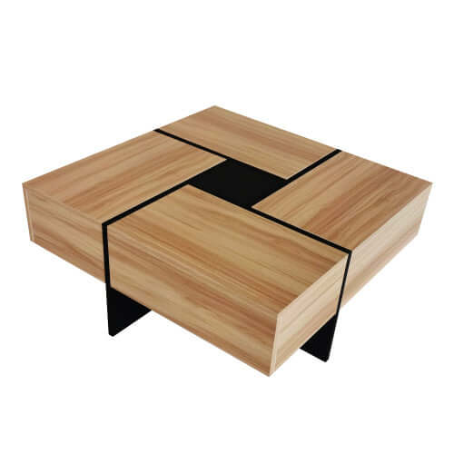 Unique Design Coffee Table With 4 Hidden Storage Compartments eprolo