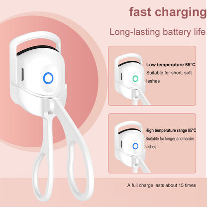 Eyelash Curler Portable Electric Heated Comb Eye Lash Long Lasting Eyelashes Curls Thermal Eyelash Curler Makeup Tools Heated Eyelash Curlers,Rechargeable Electric Eyelash Curler,Handheld Eyelash Heat eprolo