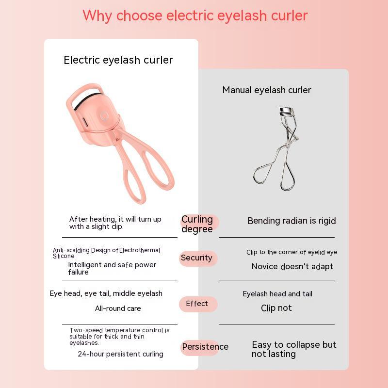 Eyelash Curler Portable Electric Heated Comb Eye Lash Long Lasting Eyelashes Curls Thermal Eyelash Curler Makeup Tools Heated Eyelash Curlers,Rechargeable Electric Eyelash Curler,Handheld Eyelash Heat eprolo