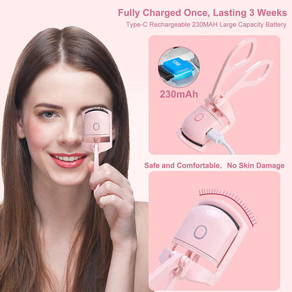Eyelash Curler Portable Electric Heated Comb Eye Lash Long Lasting Eyelashes Curls Thermal Eyelash Curler Makeup Tools Heated Eyelash Curlers,Rechargeable Electric Eyelash Curler,Handheld Eyelash Heat eprolo