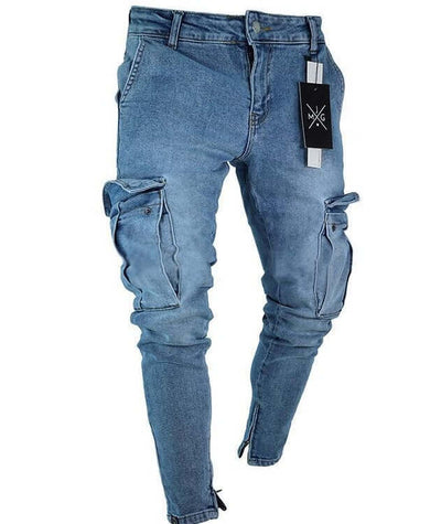 Cargo Hole Denim Jeans Men eprolo