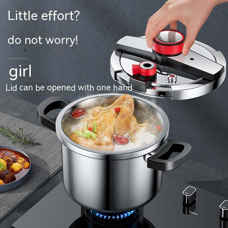 Stainless Steel Pressure Cooker 6L Household Thickened Explosion-proof Pressure Cooker Three-speed Stew Energy-saving Pot eprolo