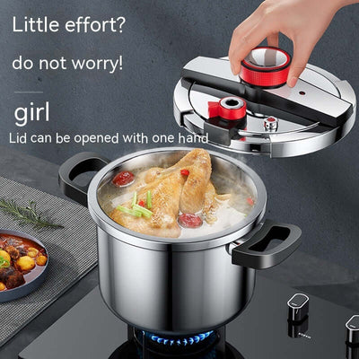 Stainless Steel Pressure Cooker 6L Household Thickened Explosion-proof Pressure Cooker Three-speed Stew Energy-saving Pot eprolo