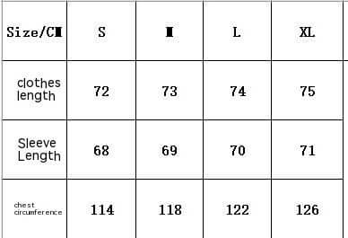Size chart for Leather And Fur Korean Style Long Sleeve Splicing Coat, showing measurements for S, M, L, XL.