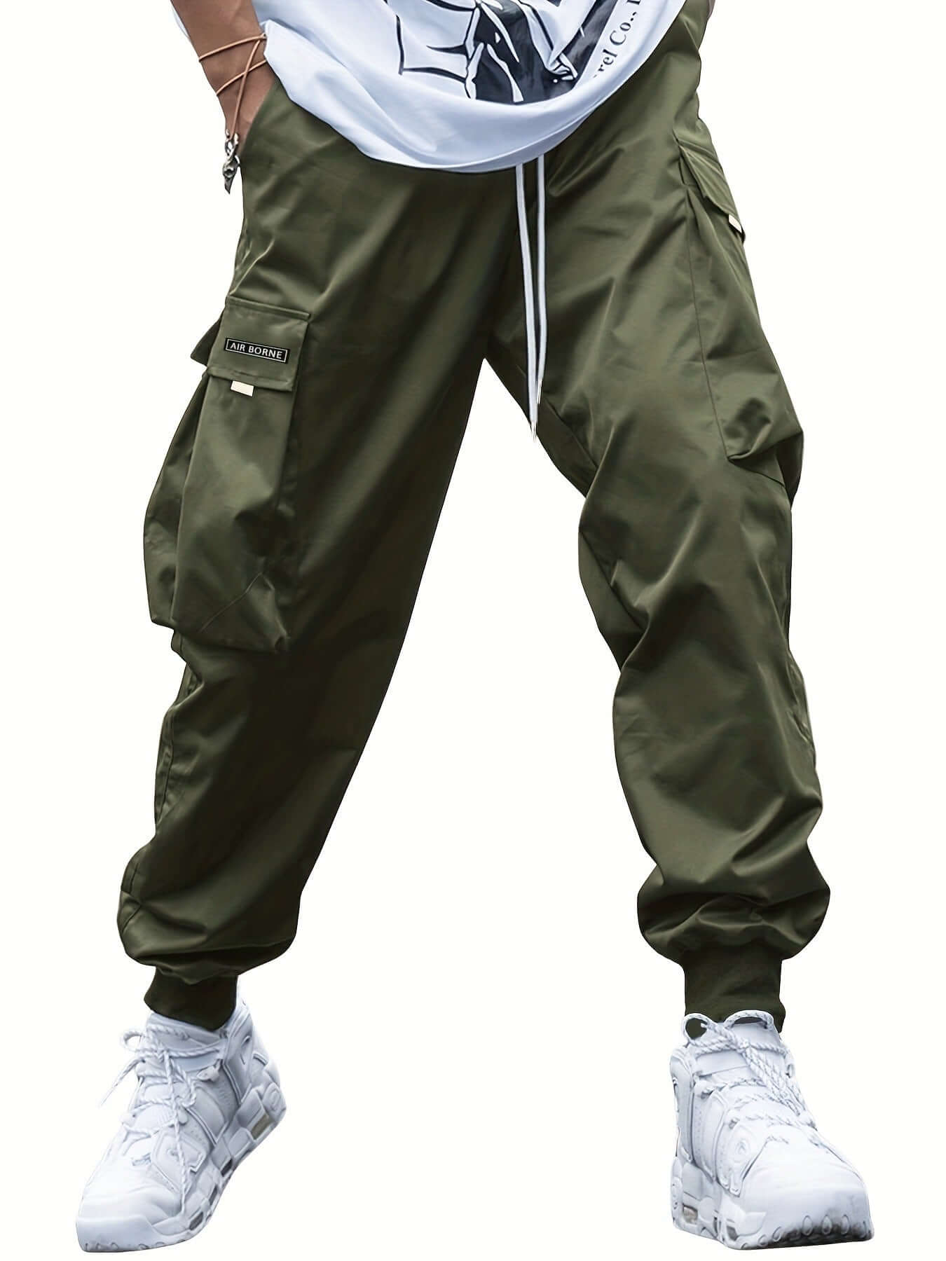 Multi-pocket Cargo Pants Men's Casual Hip-Hop Drawstring Trousers Outdoor Streetwear Sports Pant eprolo