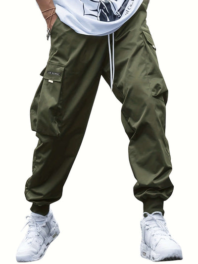 Multi-pocket Cargo Pants Men's Casual Hip-Hop Drawstring Trousers Outdoor Streetwear Sports Pant eprolo
