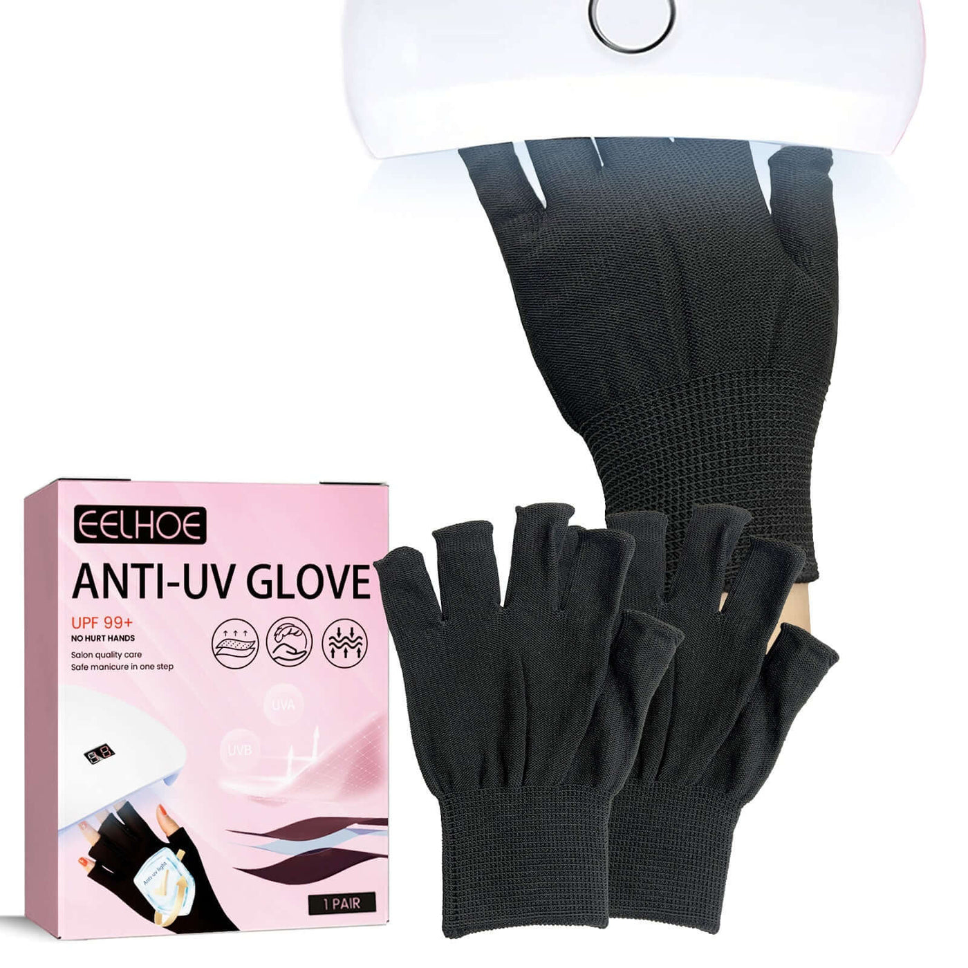 Anti-UV Glove, Anti-Suntan Hand Baking Lamp Blocking Gloves For Nail Lighting eprolo