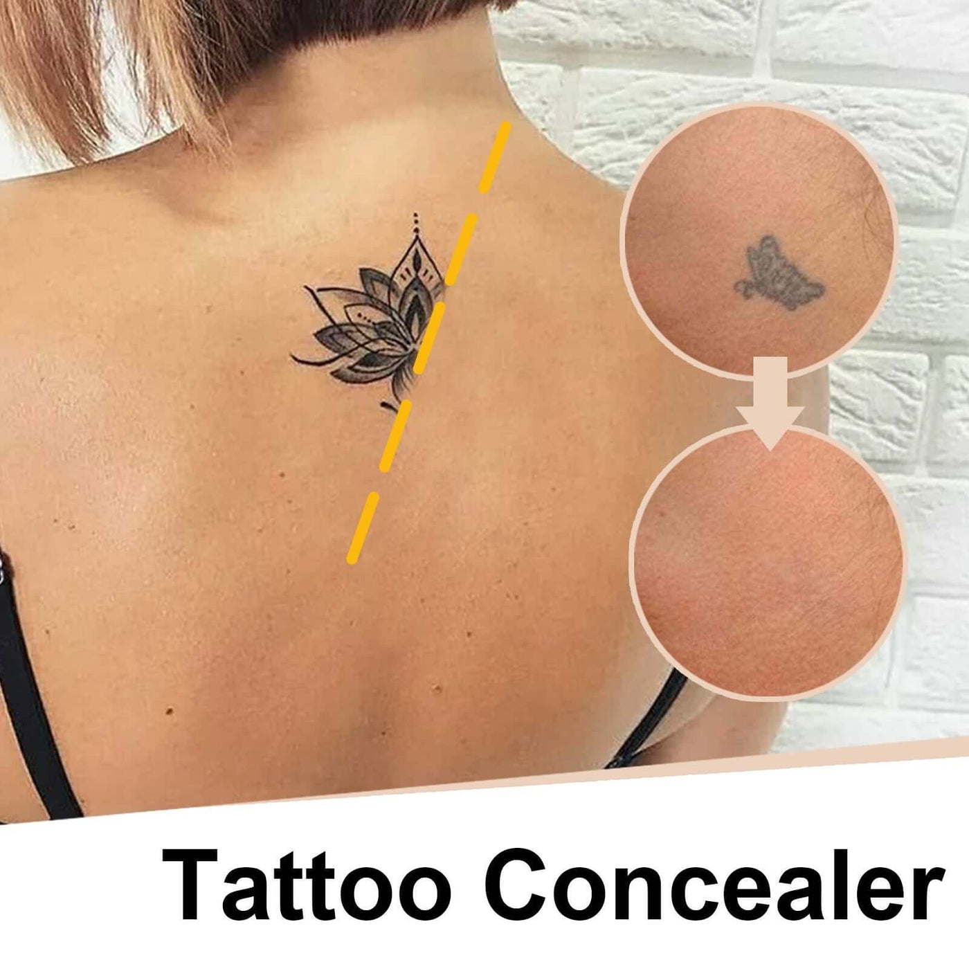 EELHOE Tattoo concealer waterproof brightening cover tattoo scar birthmark scar invisible two-color concealer eprolo