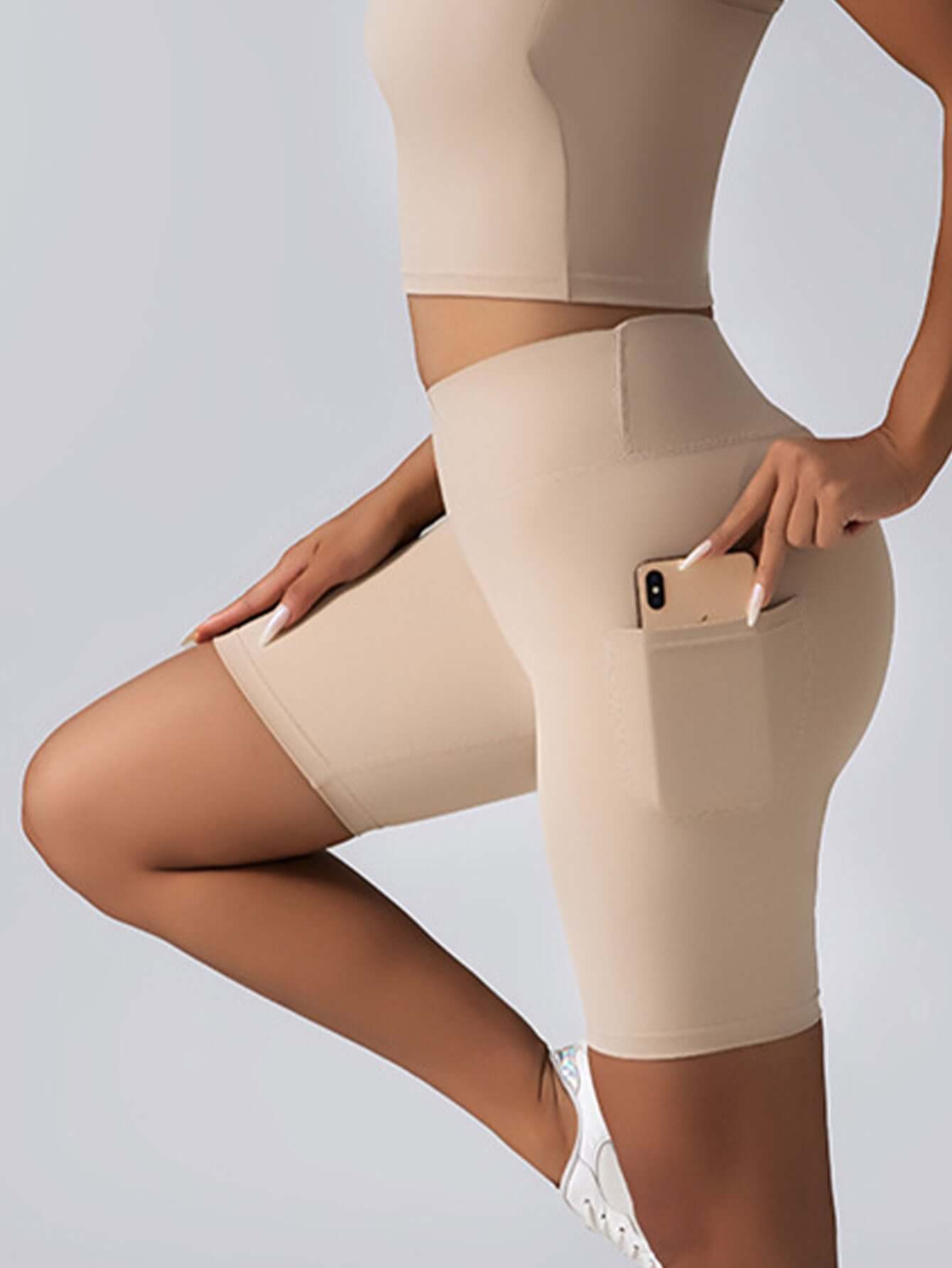 Biker Shorts Women Tummy Control  No Seam High Waist Yoga Gym Workout Running Volleyball Shorts With Pockets eprolo
