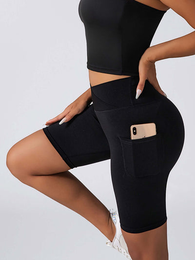 Biker Shorts Women Tummy Control  No Seam High Waist Yoga Gym Workout Running Volleyball Shorts With Pockets eprolo