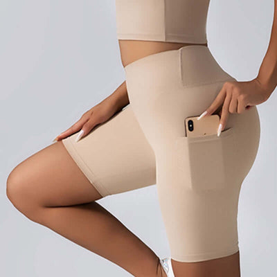 Biker Shorts Women Tummy Control  No Seam High Waist Yoga Gym Workout Running Volleyball Shorts With Pockets eprolo