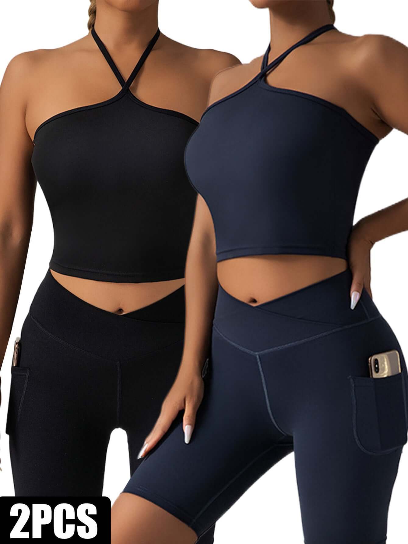 2 Pieces Sports Bra Athletic Running Sports Bra eprolo