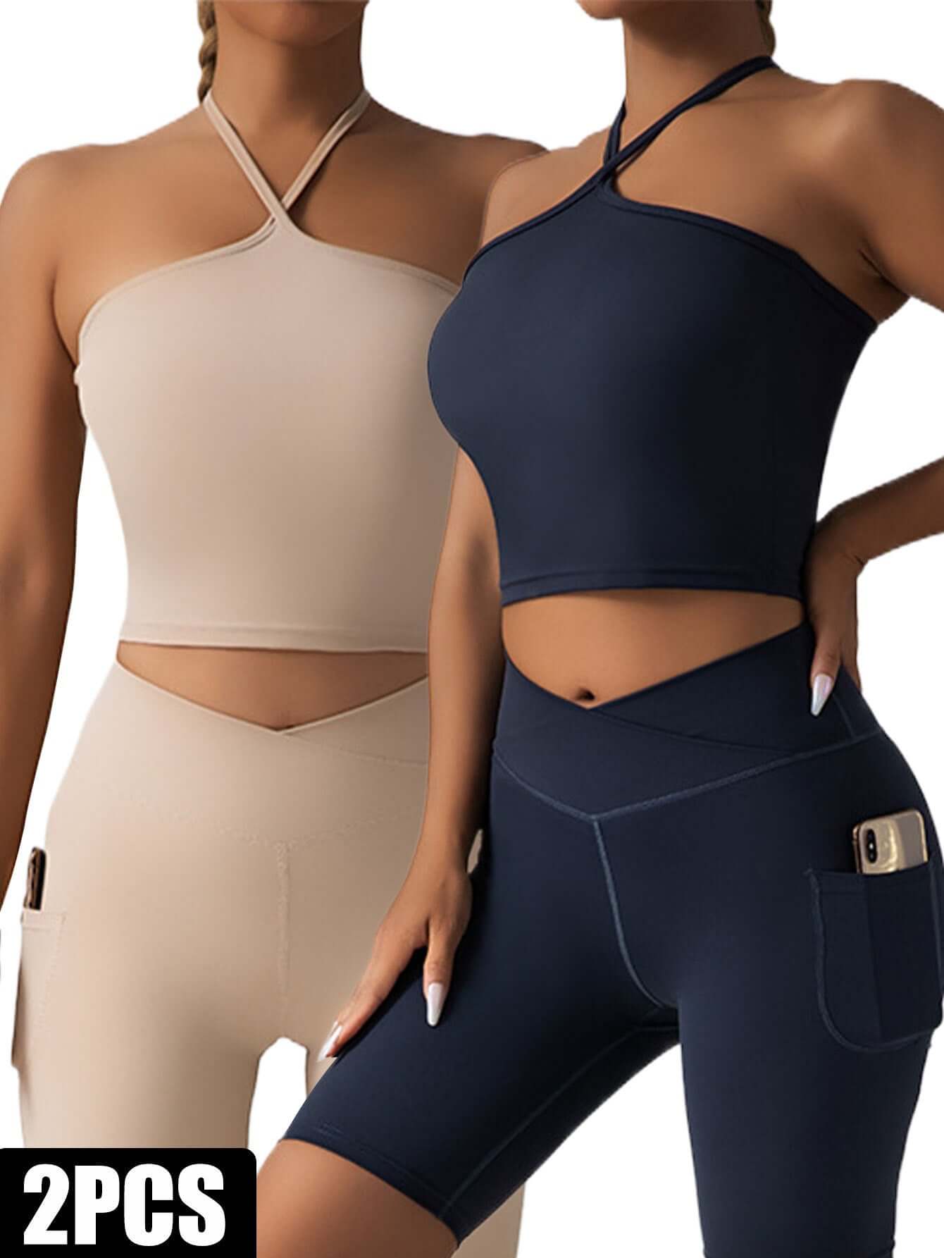 2 Pieces Sports Bra Athletic Running Sports Bra eprolo