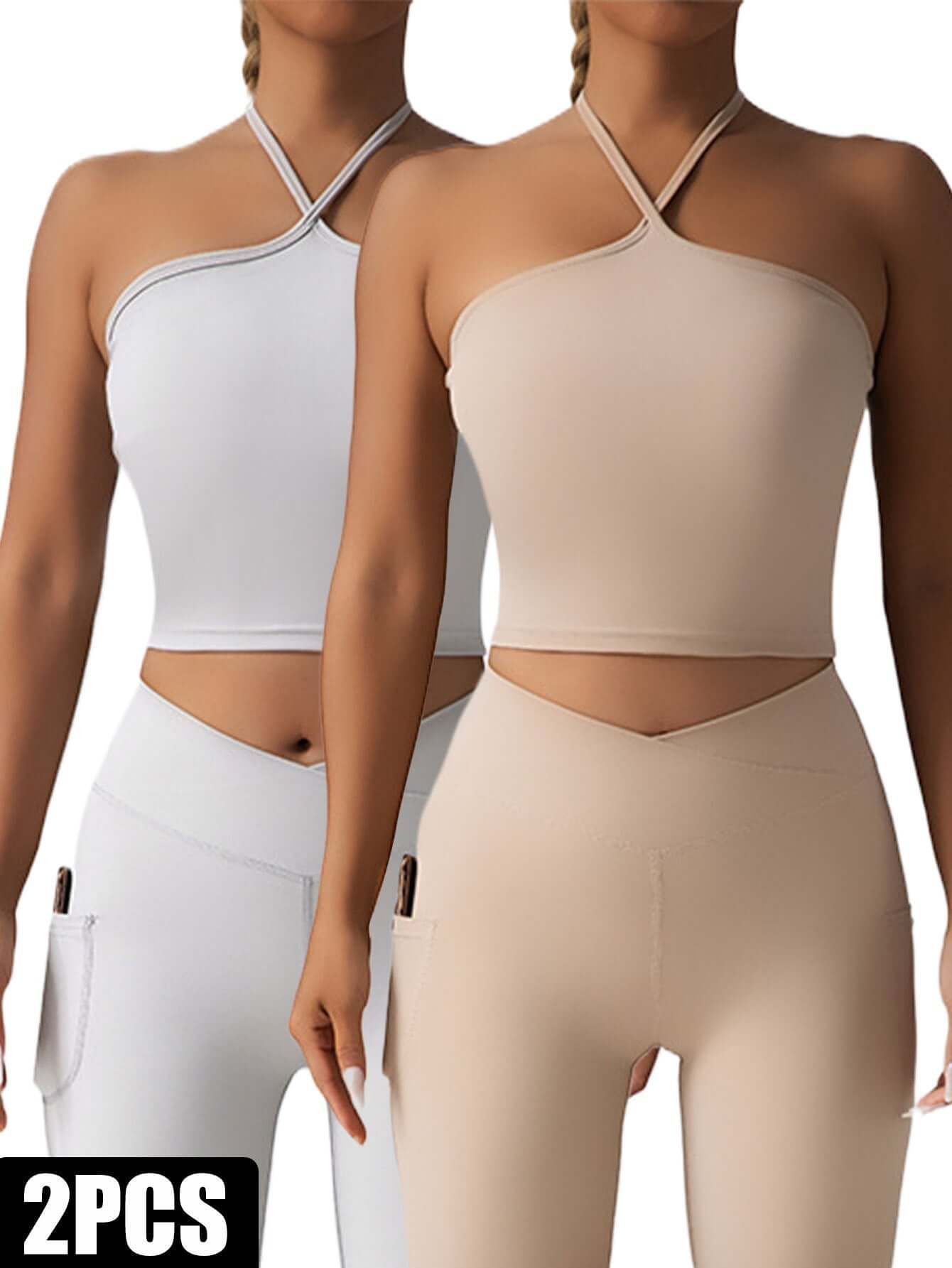 2 Pieces Sports Bra Athletic Running Sports Bra eprolo