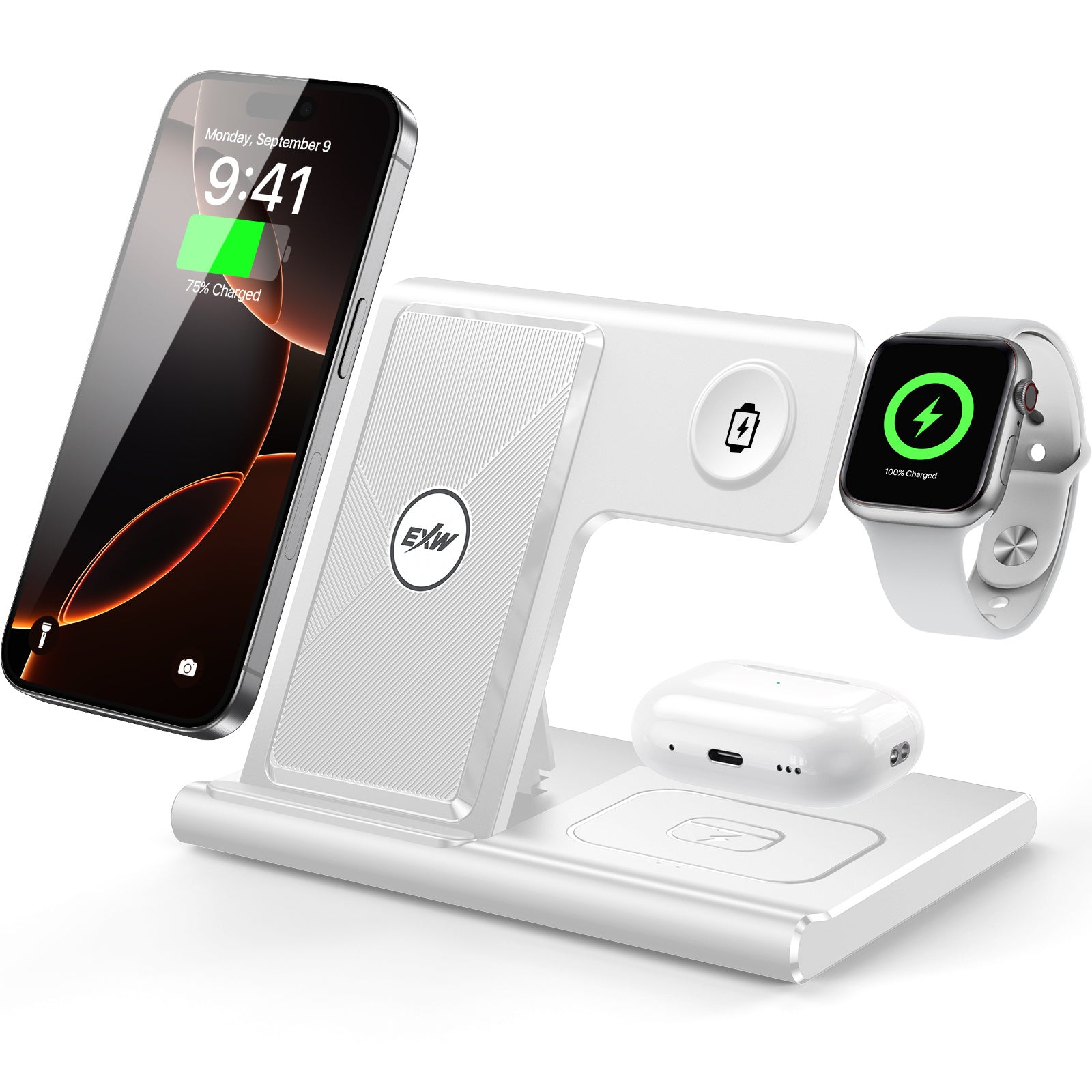 3 In 1 Wireless Charging Sation For Multiple Devices 15W Fast Charging Stand eprolo