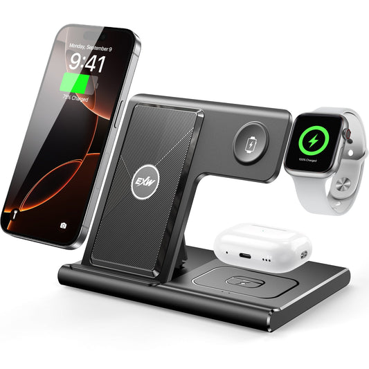 3 In 1 Wireless Charging Sation For Multiple Devices 15W Fast Charging Stand eprolo