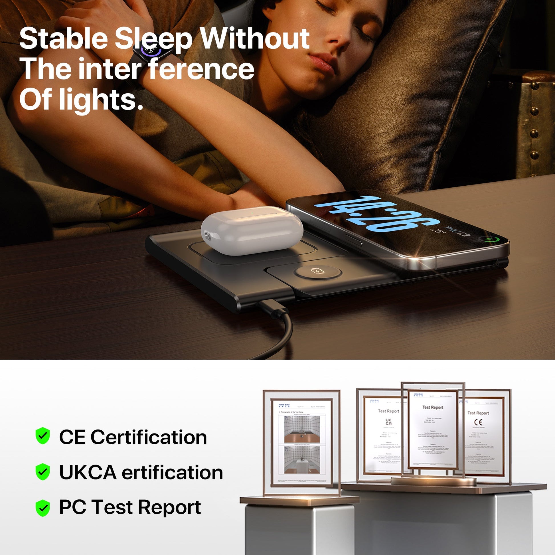 3 In 1 Wireless Charging Sation For Multiple Devices 15W Fast Charging Stand eprolo