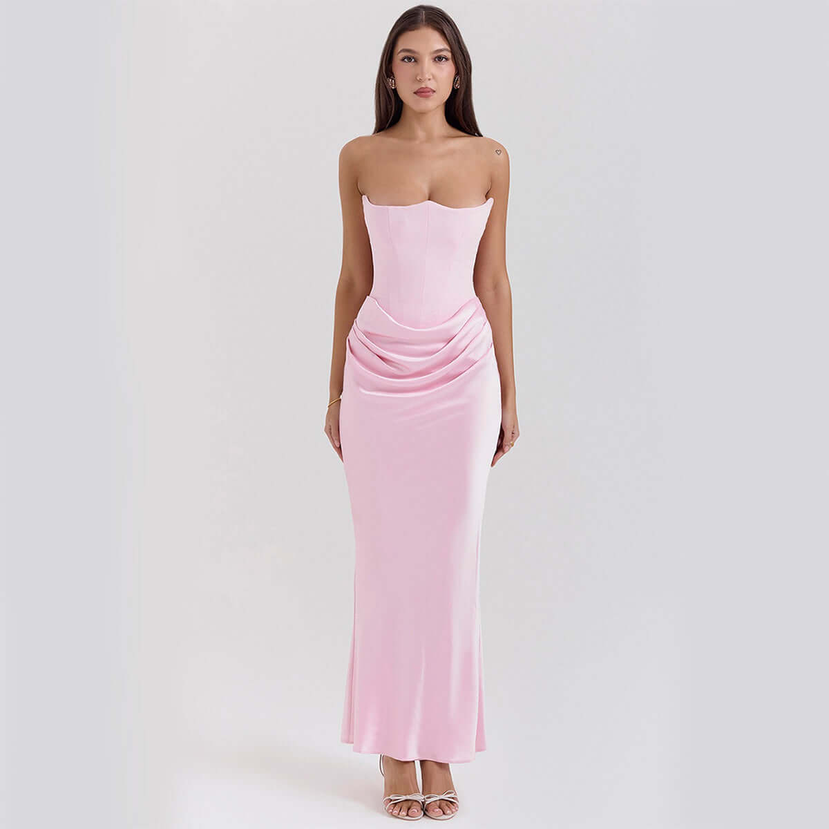 Slim Tube Top Long Dress Sexy Fashion Bandeau Backless Party Evening Dresses For Women Clothing eprolo