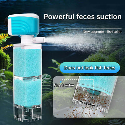 Multifunctional Aquarium Sponge Filter: Water Purifier, Pump, Wave Maker, with Suction Cup & Air Pump eprolo
