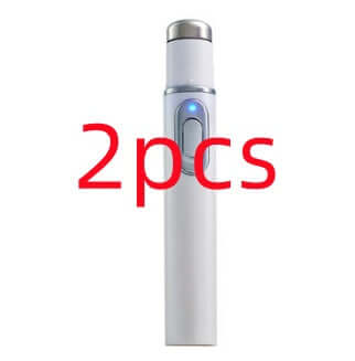 Blue light therapy acne laser pen for skin care, featuring a sleek design and LED indicator for treatment.